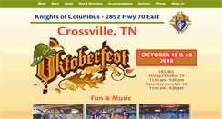 Desktop Screenshot of crossvilleoktoberfest.com