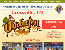 Tablet Screenshot of crossvilleoktoberfest.com